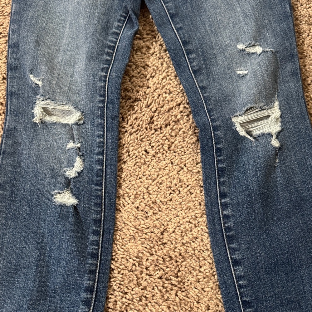 Universal Thread High Rise Blue Distressed Jeans - Picture 3 of 6